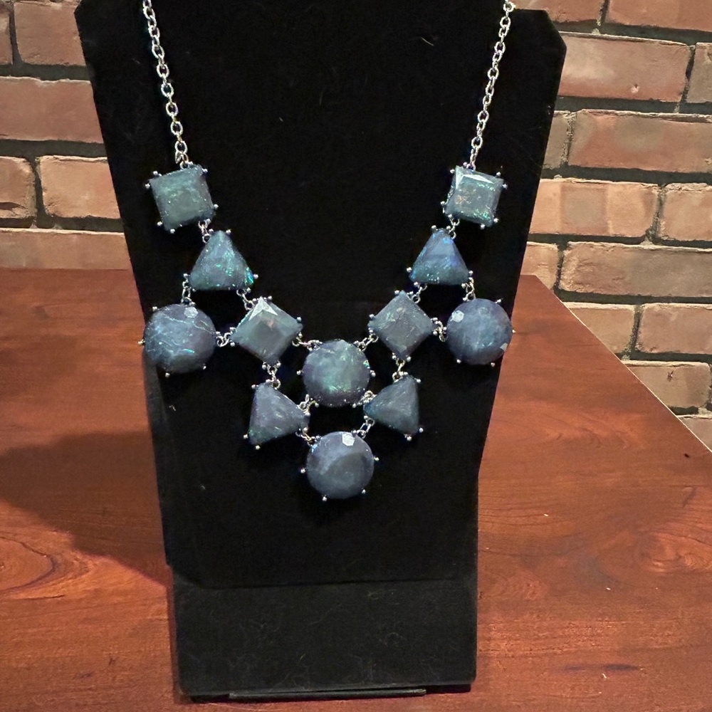 Source Unknown Iridescent Blue Necklace